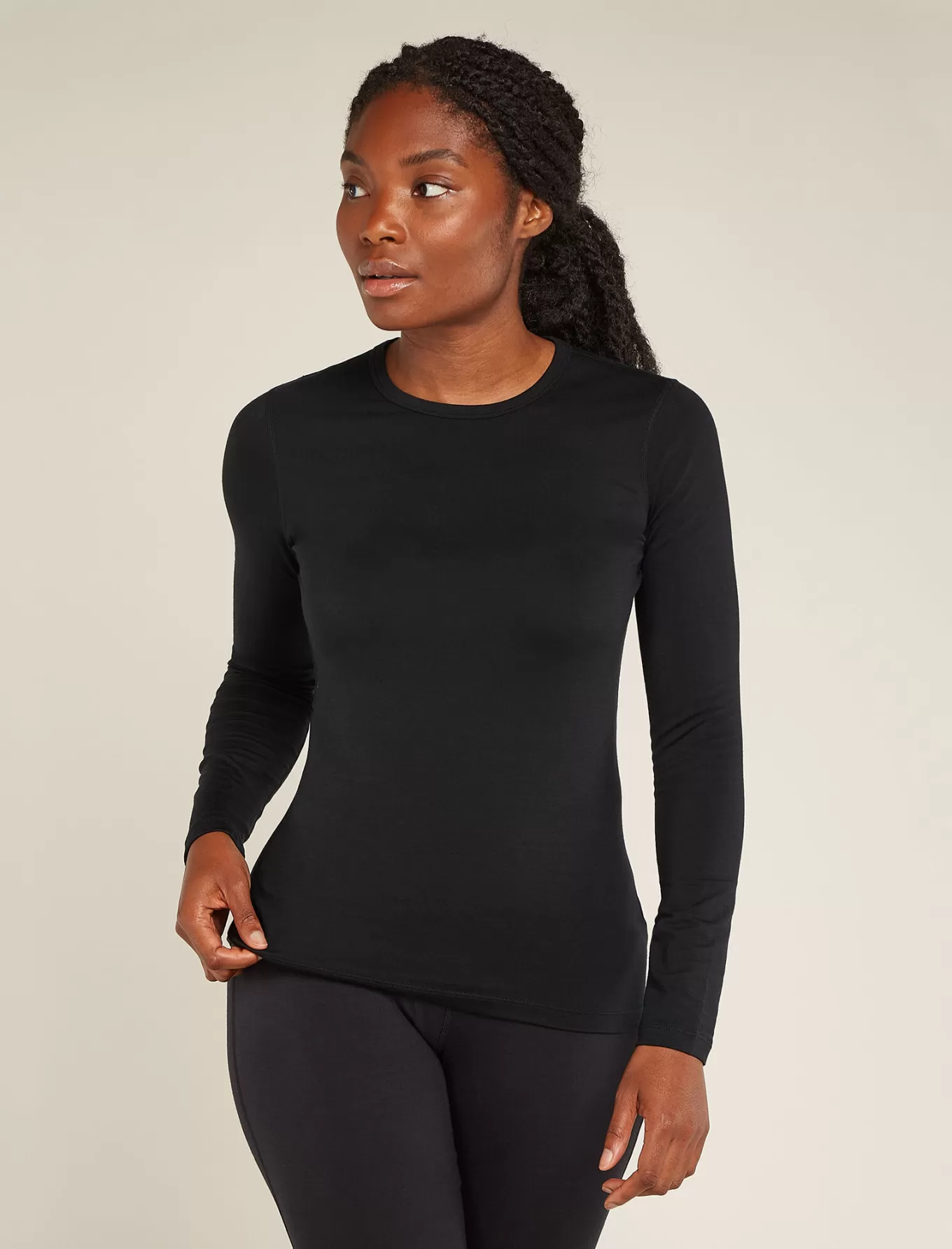 Online Icebreaker Merinomix Core Heavyweight Thermo-Langarmshirt Damen Black