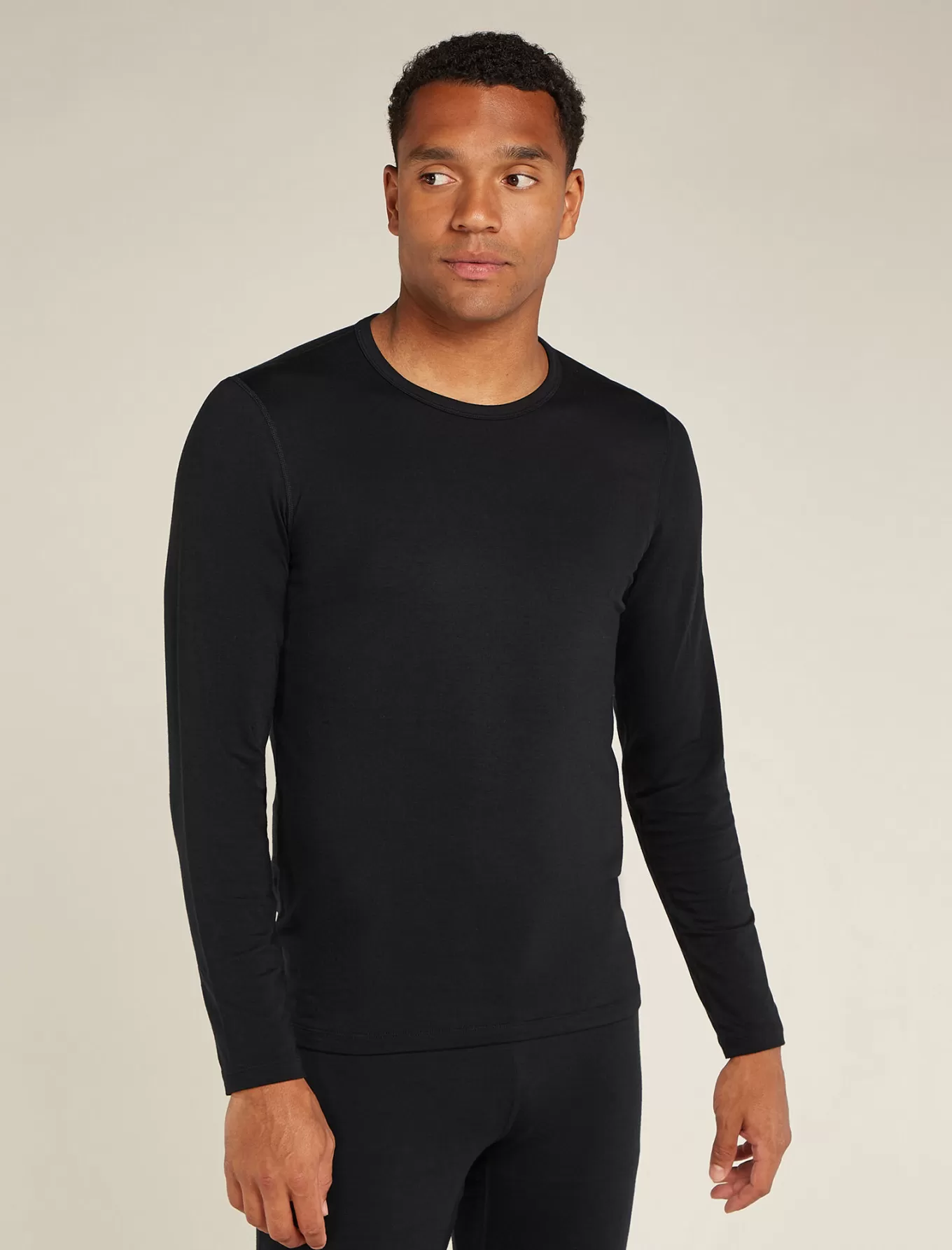 Hot Icebreaker Merinomix Core Heavyweight Thermo-Langarmshirt Herren Black