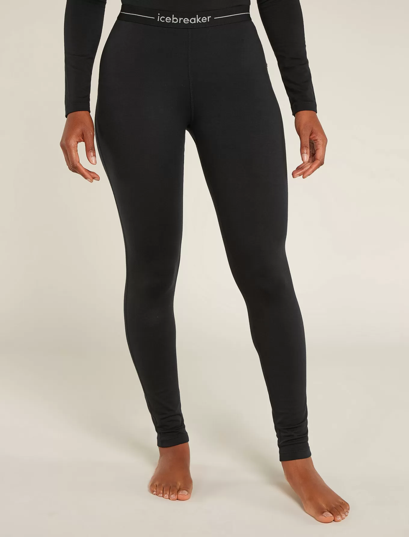 New Icebreaker Merinomix Core Heavyweight Thermo-Leggings Damen Black