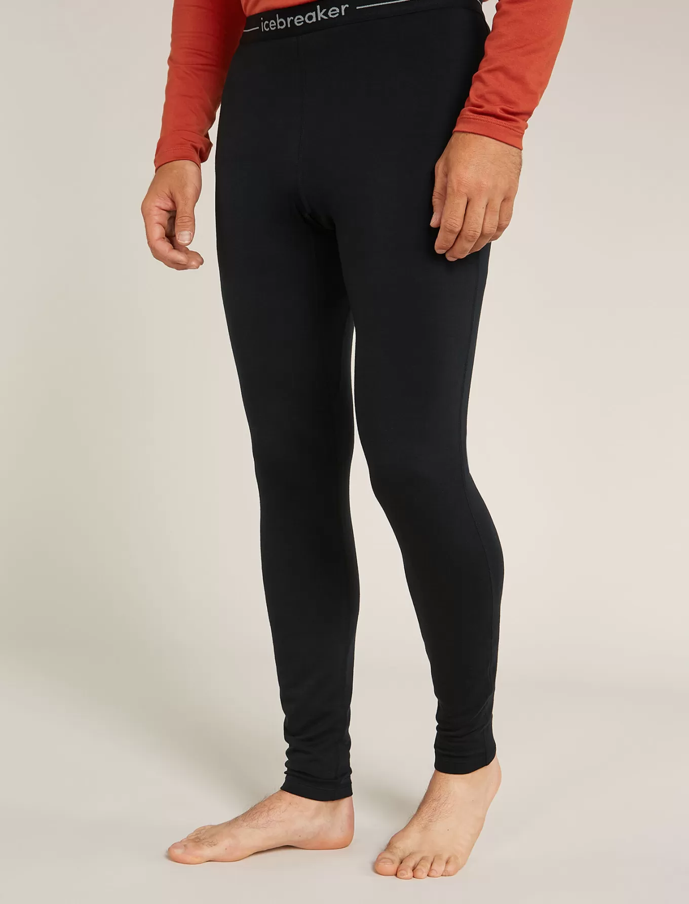 New Icebreaker Merinomix Core Heavyweight Thermo-Leggings Herren Black