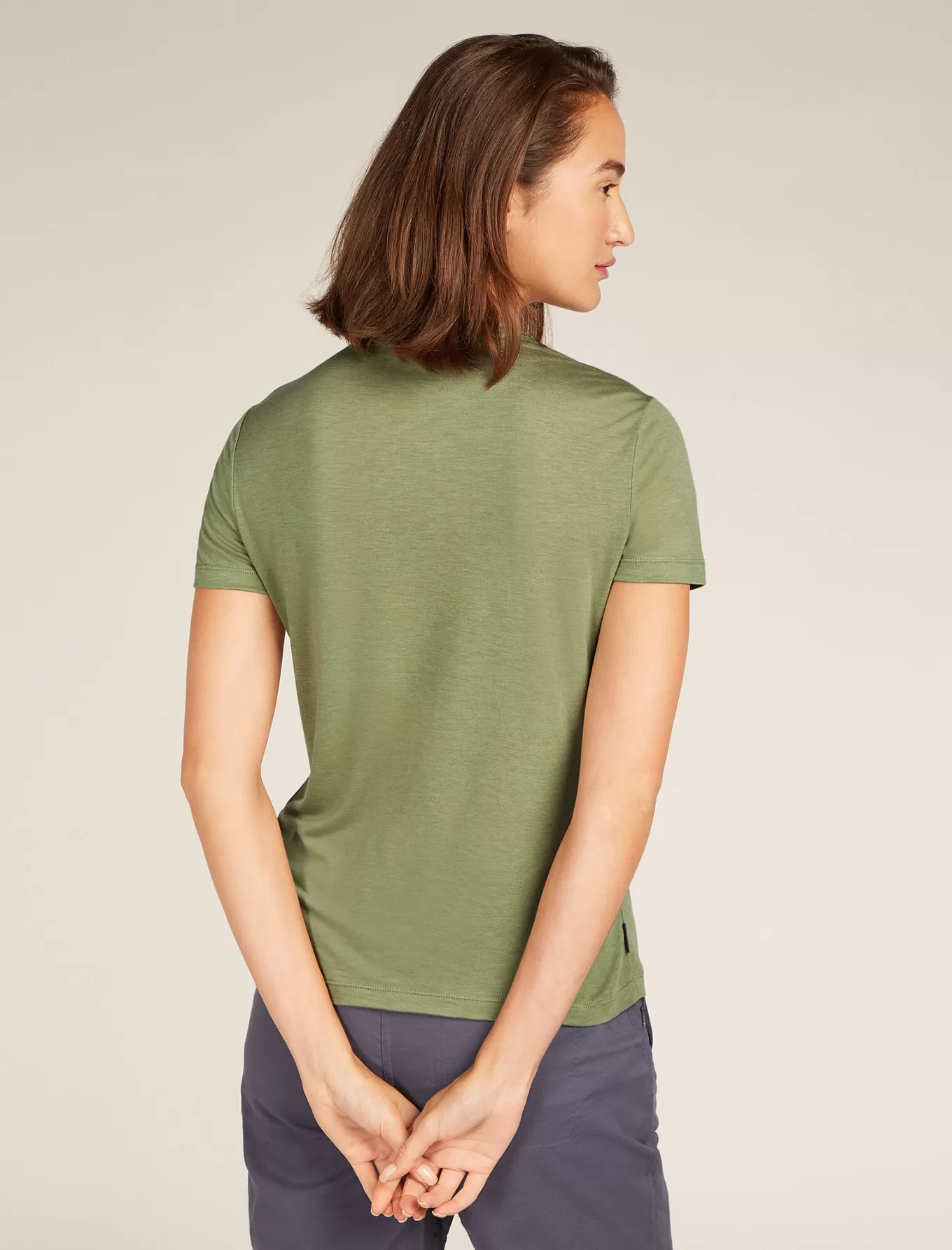 Sale Icebreaker Merinomix Core T-Shirt Cook Reflected Damen Lichen