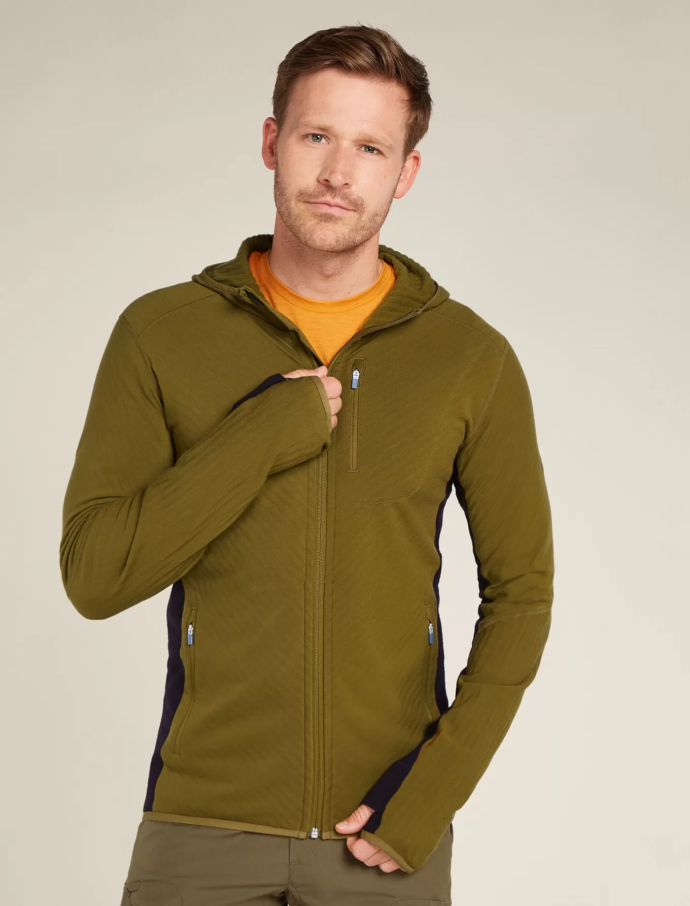 Fashion Icebreaker Merinomix Descender Zip-Hoodie Herren Algae