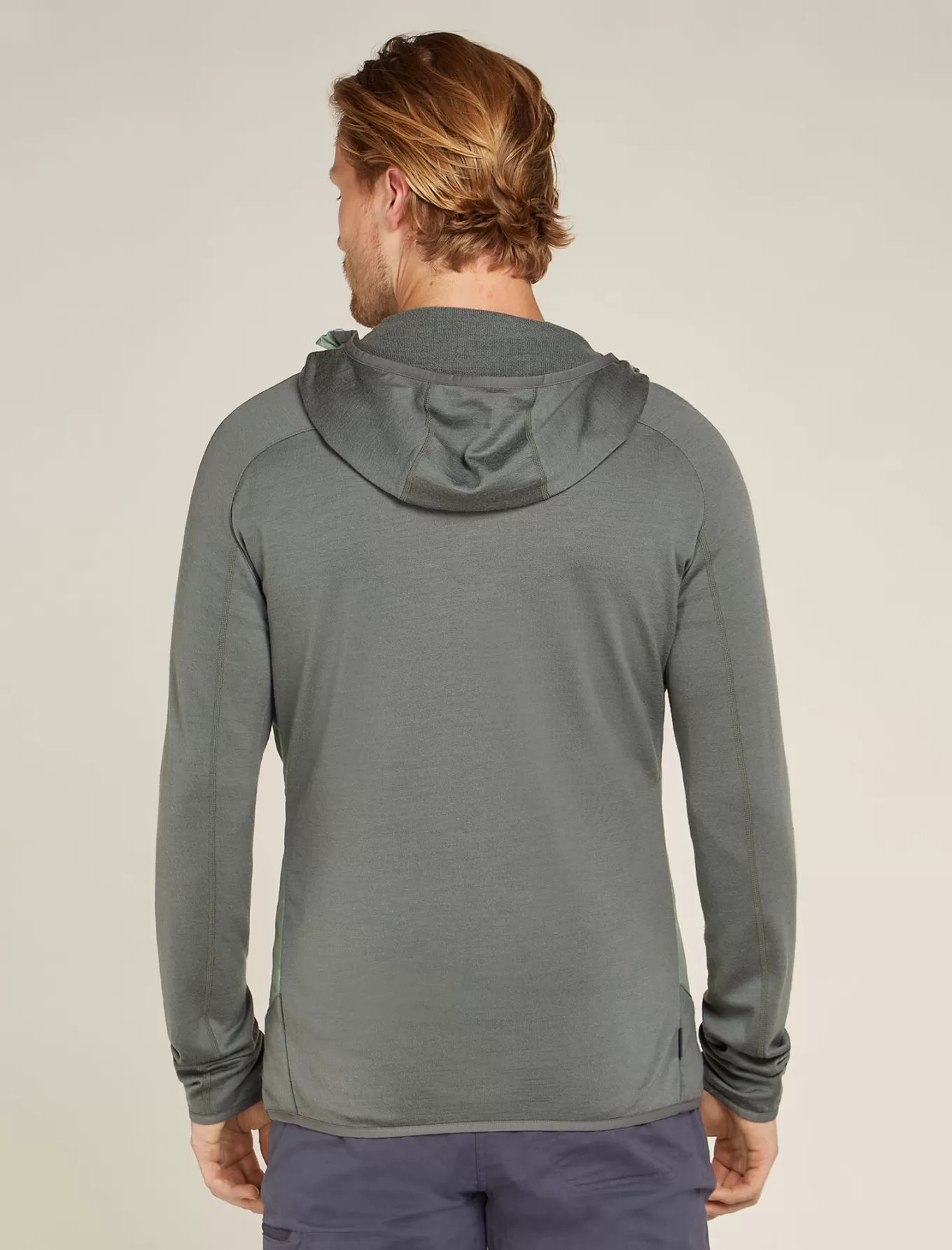 Outlet Icebreaker Merinomix Quantum Hybrid Zip-Hoodie Herren Galaxy/Moss