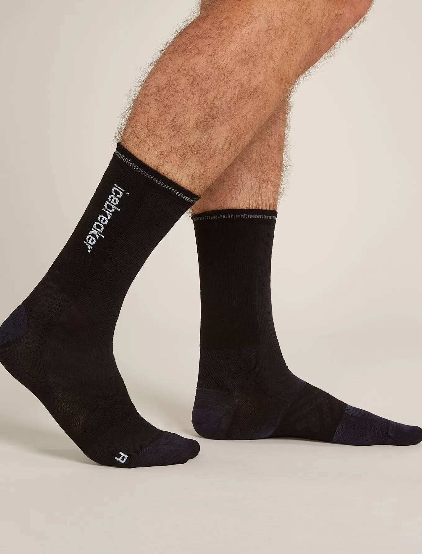 Outlet Icebreaker Merinomix Run+ Ultralight-Socken Crew Cloud Dye Herren Graphite/Black
